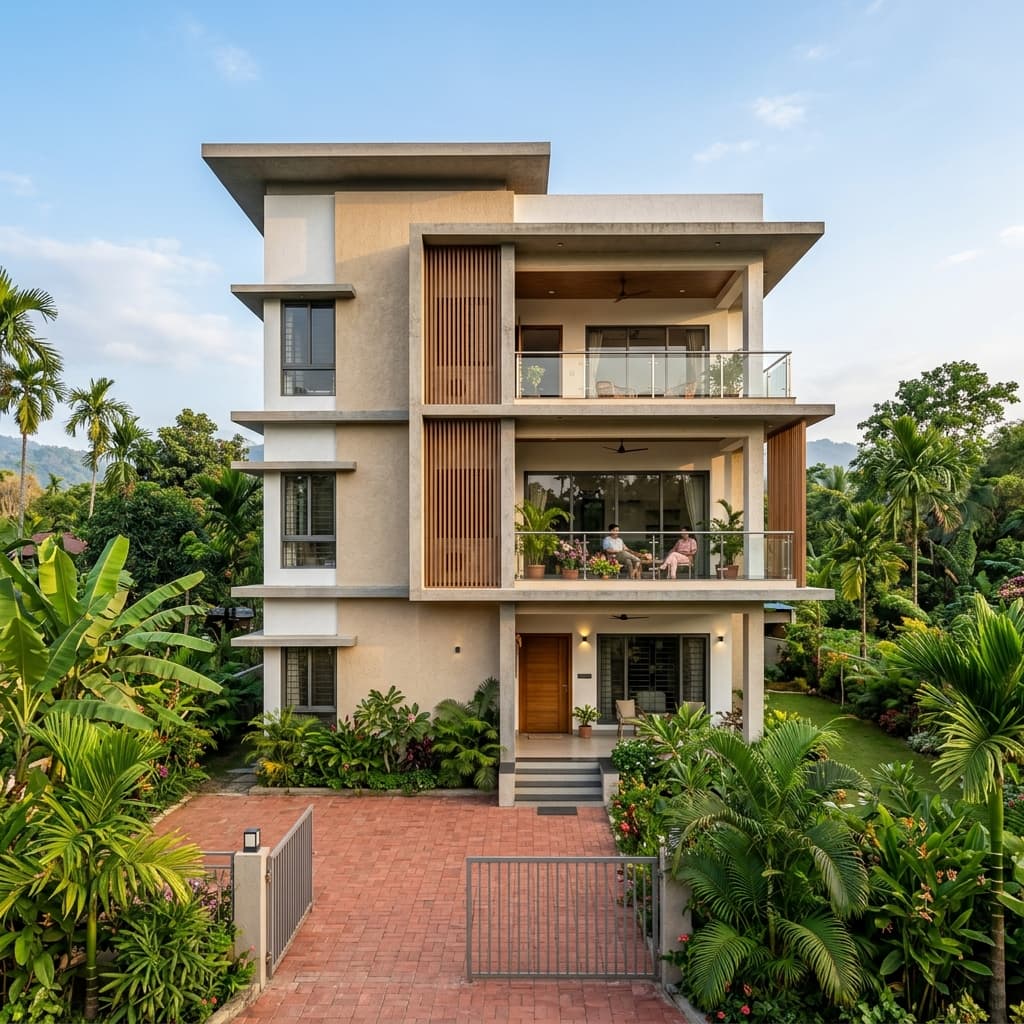Modern Indian RCC House designed by Pashupati Techno Dreams
